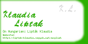 klaudia liptak business card